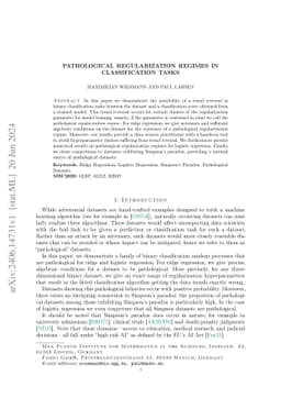 Pathological Regularization Regimes in Classification Tasks