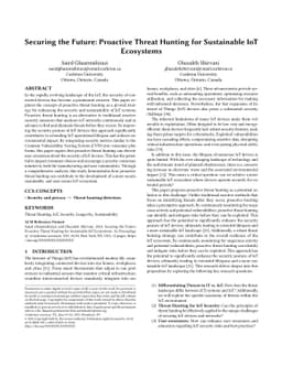 Securing the Future: Proactive Threat Hunting for Sustainable IoT
  Ecosystems