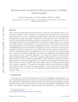 Bayesian neural networks for predicting uncertainty in full-field
  material response