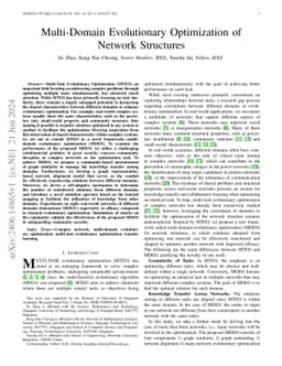 Multi-Domain Evolutionary Optimization of Network Structures