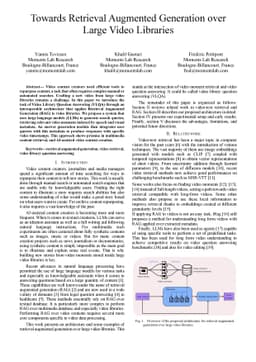 Towards Retrieval Augmented Generation over Large Video Libraries