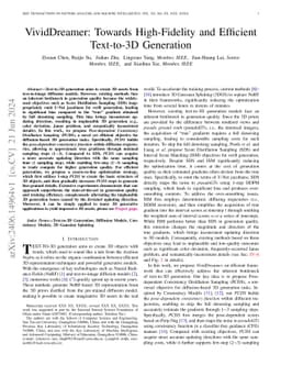 VividDreamer: Towards High-Fidelity and Efficient Text-to-3D Generation