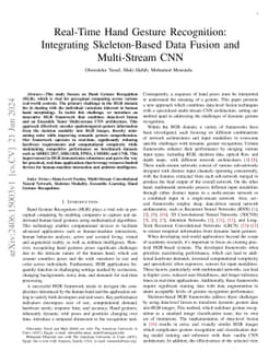 Real-Time Hand Gesture Recognition: Integrating Skeleton-Based Data
  Fusion and Multi-Stream CNN