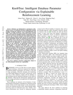KnobTree: Intelligent Database Parameter Configuration via Explainable
  Reinforcement Learning