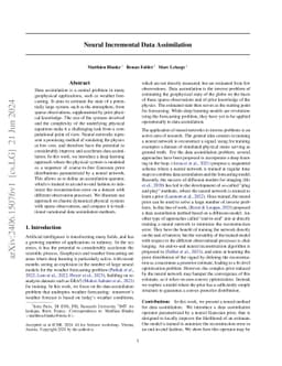Neural Incremental Data Assimilation