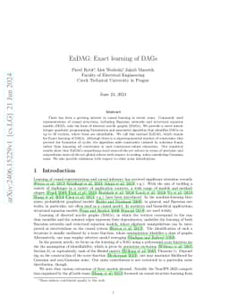 ExDAG: Exact learning of DAGs