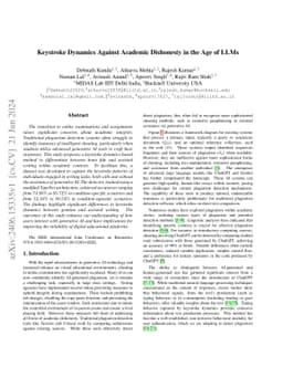 Keystroke Dynamics Against Academic Dishonesty in the Age of LLMs