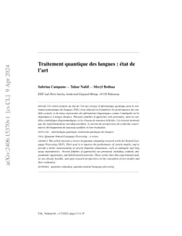 Traitement quantique des langues : {é}tat de lárt