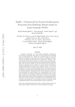 RadEx: A Framework for Structured Information Extraction from Radiology
  Reports based on Large Language Models