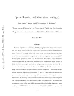 Sparse Bayesian multidimensional scaling(s)