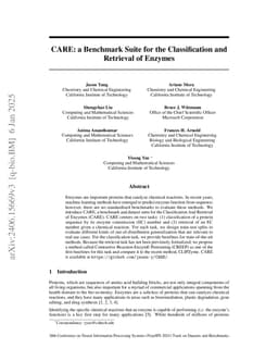 CARE: a Benchmark Suite for the Classification and Retrieval of Enzymes