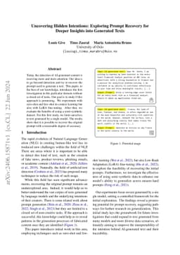 Uncovering Hidden Intentions: Exploring Prompt Recovery for Deeper
  Insights into Generated Texts