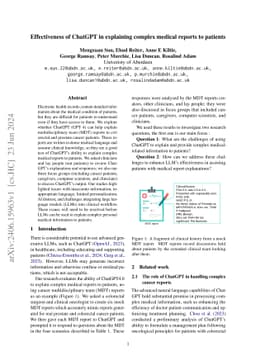 Effectiveness of ChatGPT in explaining complex medical reports to
  patients