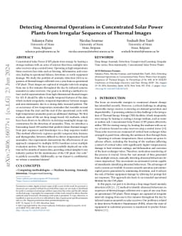 Detecting Abnormal Operations in Concentrated Solar Power Plants from
  Irregular Sequences of Thermal Images