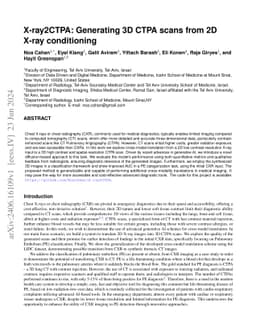 X-ray2CTPA: Generating 3D CTPA scans from 2D X-ray conditioning