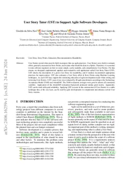 User Story Tutor (UST) to Support Agile Software Developers
