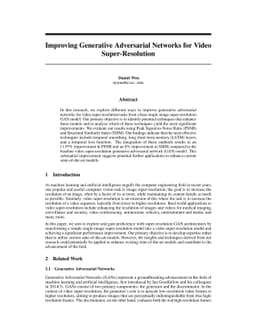 Improving Generative Adversarial Networks for Video Super-Resolution