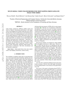 Multi-Modal Vision Transformers for Crop Mapping from Satellite Image
  Time Series