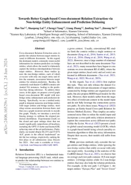 Towards Better Graph-based Cross-document Relation Extraction via
  Non-bridge Entity Enhancement and Prediction Debiasing
