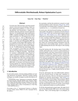 Differentiable Distributionally Robust Optimization Layers