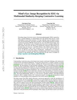 Mind's Eye: Image Recognition by EEG via Multimodal Similarity-Keeping
  Contrastive Learning