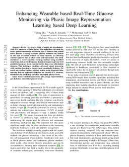 Enhancing Wearable based Real-Time Glucose Monitoring via Phasic Image
  Representation Learning based Deep Learning