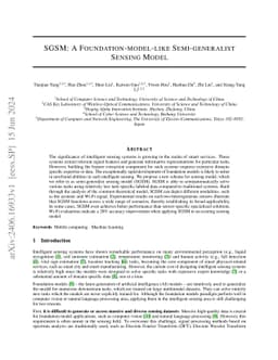 SGSM: A Foundation-model-like Semi-generalist Sensing Model
