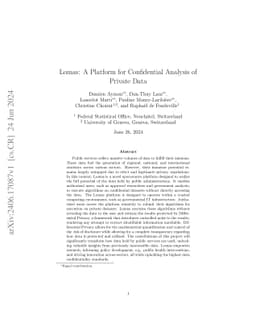 Lomas: A Platform for Confidential Analysis of Private Data