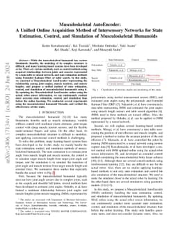 Musculoskeletal AutoEncoder: A Unified Online Acquisition Method of
  Intersensory Networks for State Estimation, Control, and Simulation of
  Musculoskeletal Humanoids