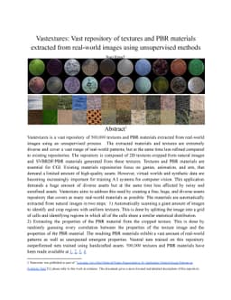 Vastextures: Vast repository of textures and PBR materials extracted
  from real-world images using unsupervised methods