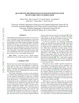 Quantifying Heterogeneous Ecosystem Services With Multi-Label Soft
  Classification