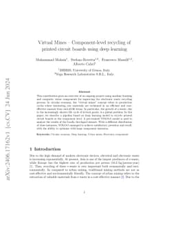 Virtual Mines -- Component-level recycling of printed circuit boards
  using deep learning