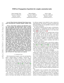 POPCat: Propagation of particles for complex annotation tasks