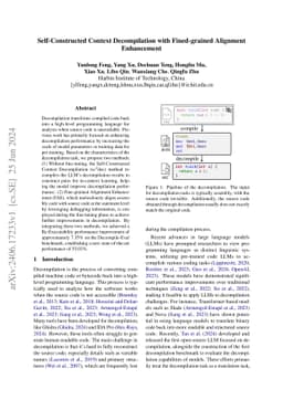 Self-Constructed Context Decompilation with Fined-grained Alignment
  Enhancement