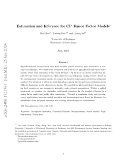Estimation and Inference for CP Tensor Factor Models