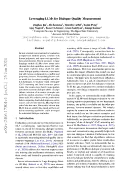 Leveraging LLMs for Dialogue Quality Measurement