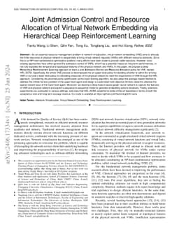 Joint Admission Control and Resource Allocation of Virtual Network
  Embedding via Hierarchical Deep Reinforcement Learning