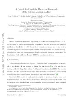 A Critical Analysis of the Theoretical Framework of the Extreme Learning
  Machine