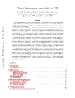 Towards Compositional Interpretability for XAI