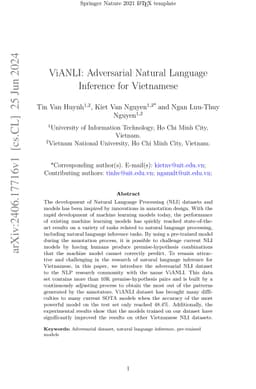 ViANLI: Adversarial Natural Language Inference for Vietnamese