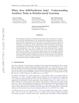 When does Self-Prediction help? Understanding Auxiliary Tasks in
  Reinforcement Learning