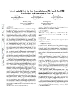 Light-weight End-to-End Graph Interest Network for CTR Prediction in
  E-commerce Search