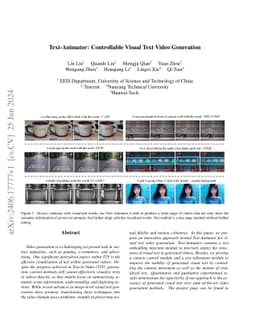 Text-Animator: Controllable Visual Text Video Generation