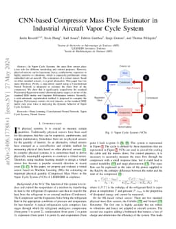 CNN-based Compressor Mass Flow Estimator in Industrial Aircraft Vapor
  Cycle System