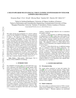 A multi-speaker multi-lingual voice cloning system based on vits2 for
  limmits 2024 challenge