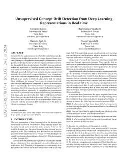 Unsupervised Concept Drift Detection from Deep Learning Representations
  in Real-time