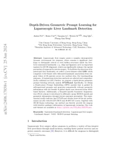 Depth-Driven Geometric Prompt Learning for Laparoscopic Liver Landmark
  Detection