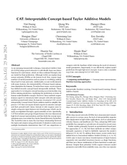 CAT: Interpretable Concept-based Taylor Additive Models