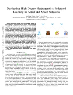 Navigating High-Degree Heterogeneity: Federated Learning in Aerial and
  Space Networks