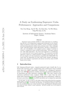 A Study on Synthesizing Expressive Violin Performances: Approaches and
  Comparisons